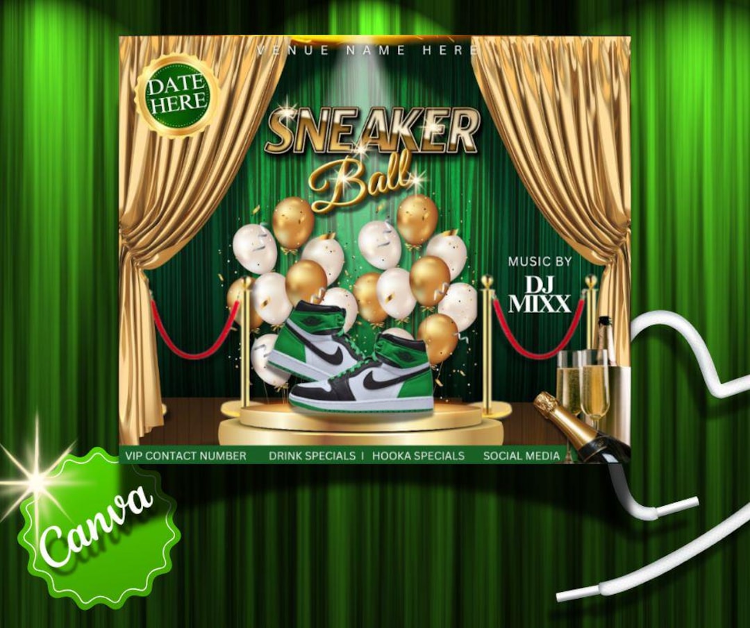 Editable Sneaker Ball Template - Etsy