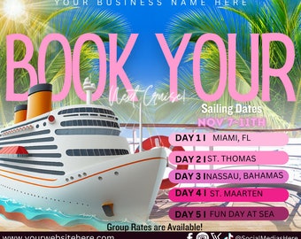 Book your Cruise Travel Editable Template