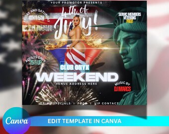 4TH Of July Weekend party flyer