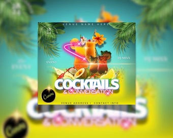 Editable Cocktails and Conversation Template