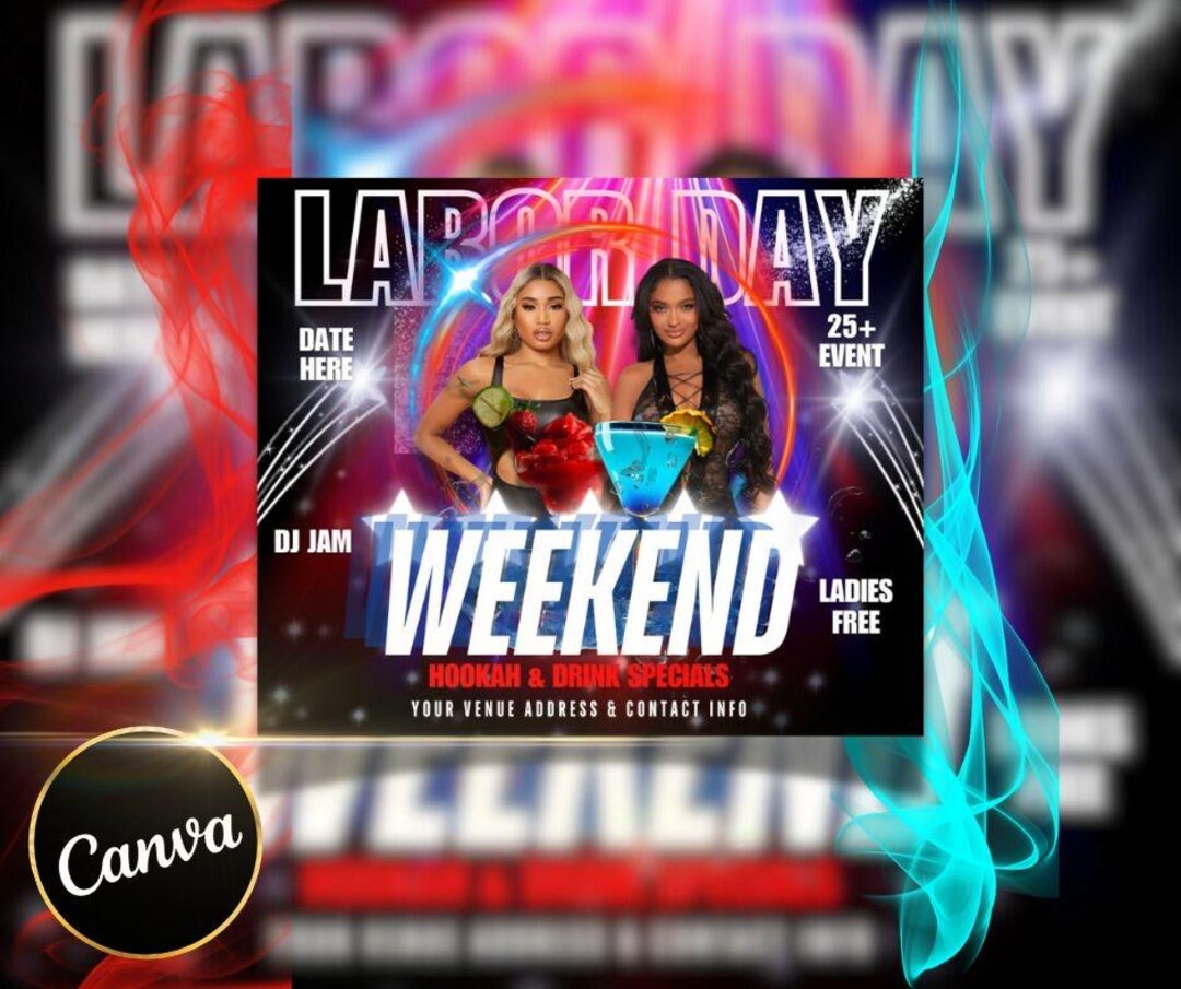 Editable Labor Day Flyer Template - Etsy