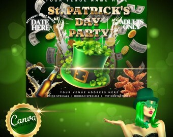 Editable St Patrick's Day Party Flyer