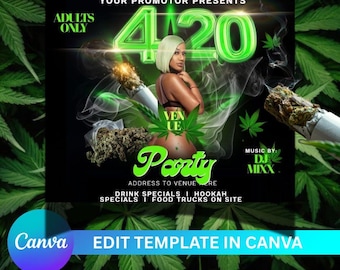 Editable 4/20 Party Template
