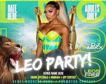 Leo Takeover Party Flyer