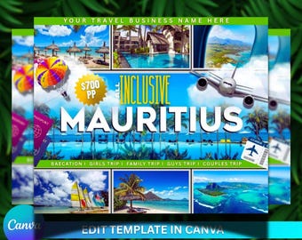 Editable Mauritius Travel Flyer