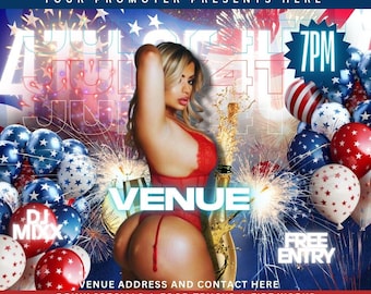 Editable 4th off July Party Flyer