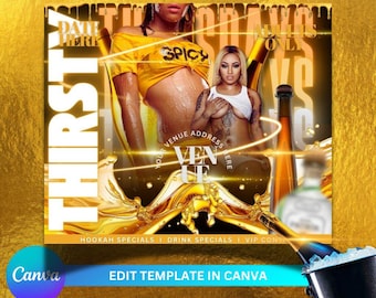 Editable Thirsty Thursdays Flyer