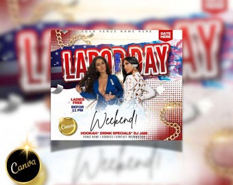 Editable Labor Day Party Flyer Template
