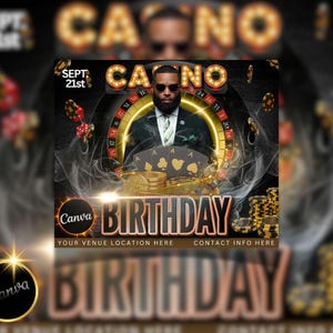 カジノをテーマにした誕生日テンプレート