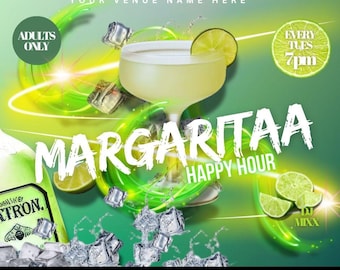 Editable Happy Hour Margarita Night