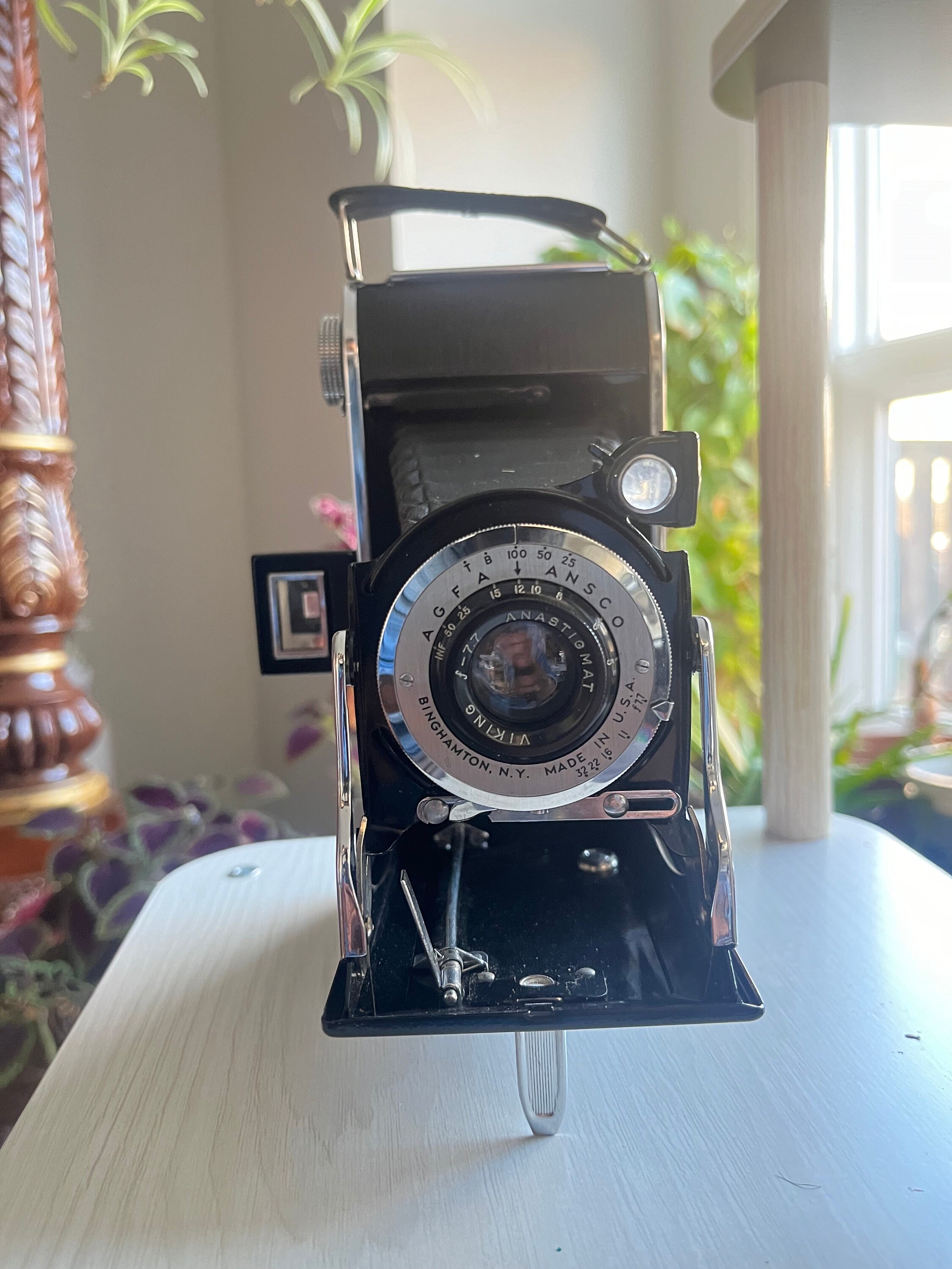 AGFA Ansco Viking Folding Camera Unique Red Button Untested - Etsy