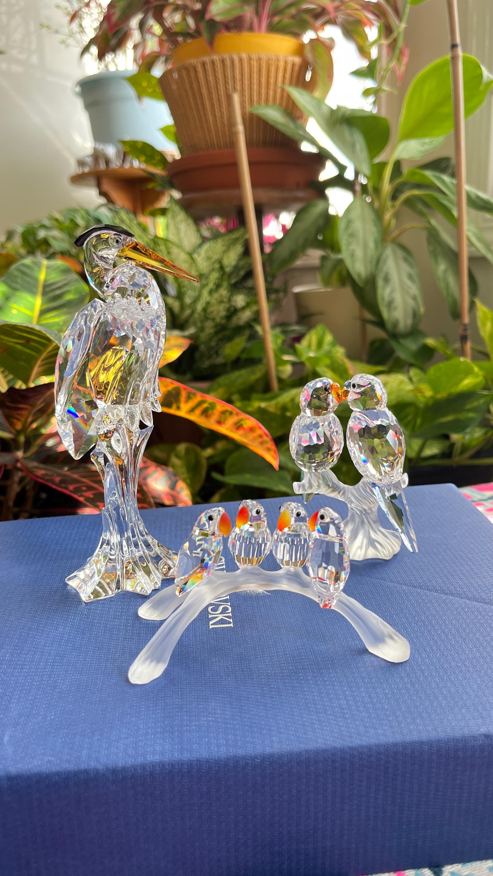 Swarovski クリスタル 小鳥 置物 Genuine Swarovski Crystal Figurines Without Box Priced
