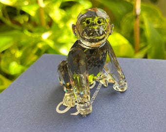 Swarovski crystal Gorilla baby W/ original box and COA