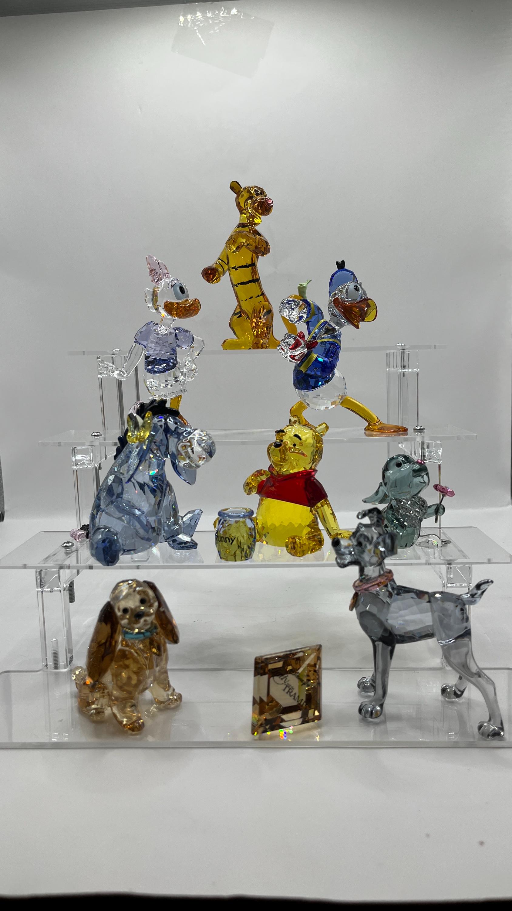 Swarovski Disney Tigger, Eyeore,winnie ,donald Duck and Daisy Duck