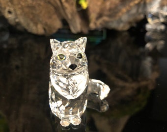 Swarovski Cat Figurine Crystal With Original Box and COA - Etsy