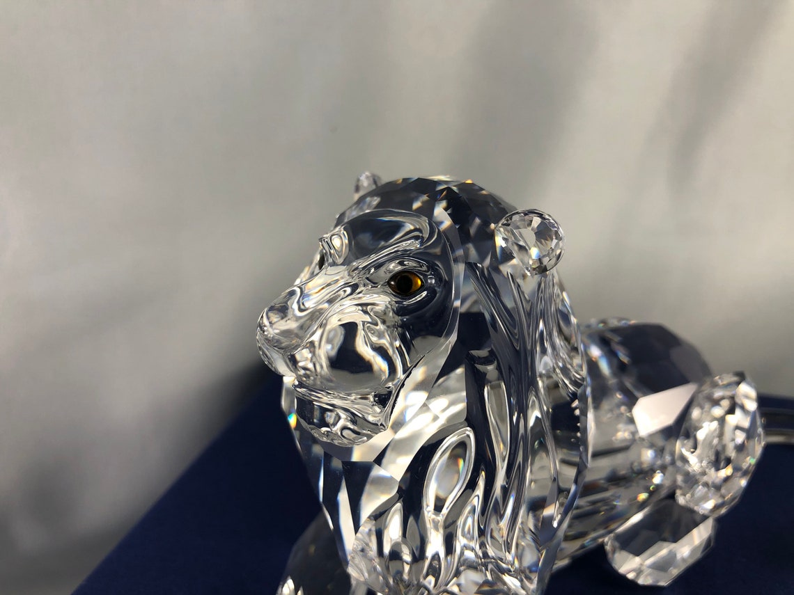 Swarovski Crystal 1995 Lion Inspiration Africa Figurine w/ Etsy