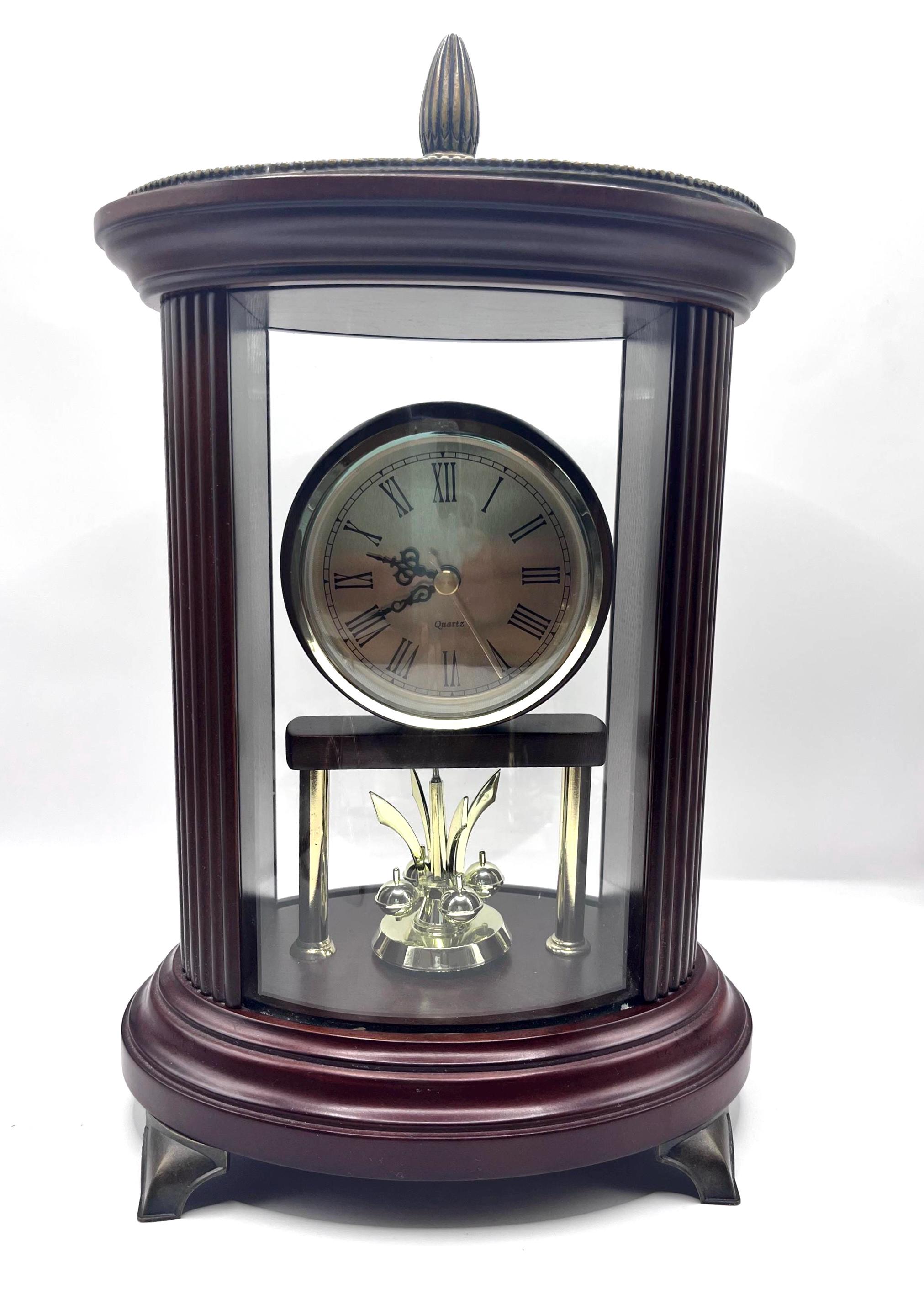 Bombay Company Clock: Cherry Wood Finish, Quartz Movement - Etsy
