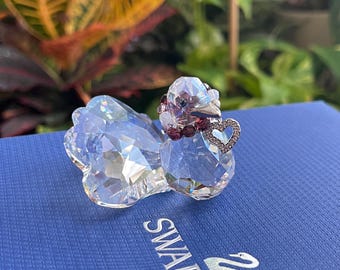 Baccarat France Crystal LOVE BIRDS Doves Figurine Clear 2.5”H X4
