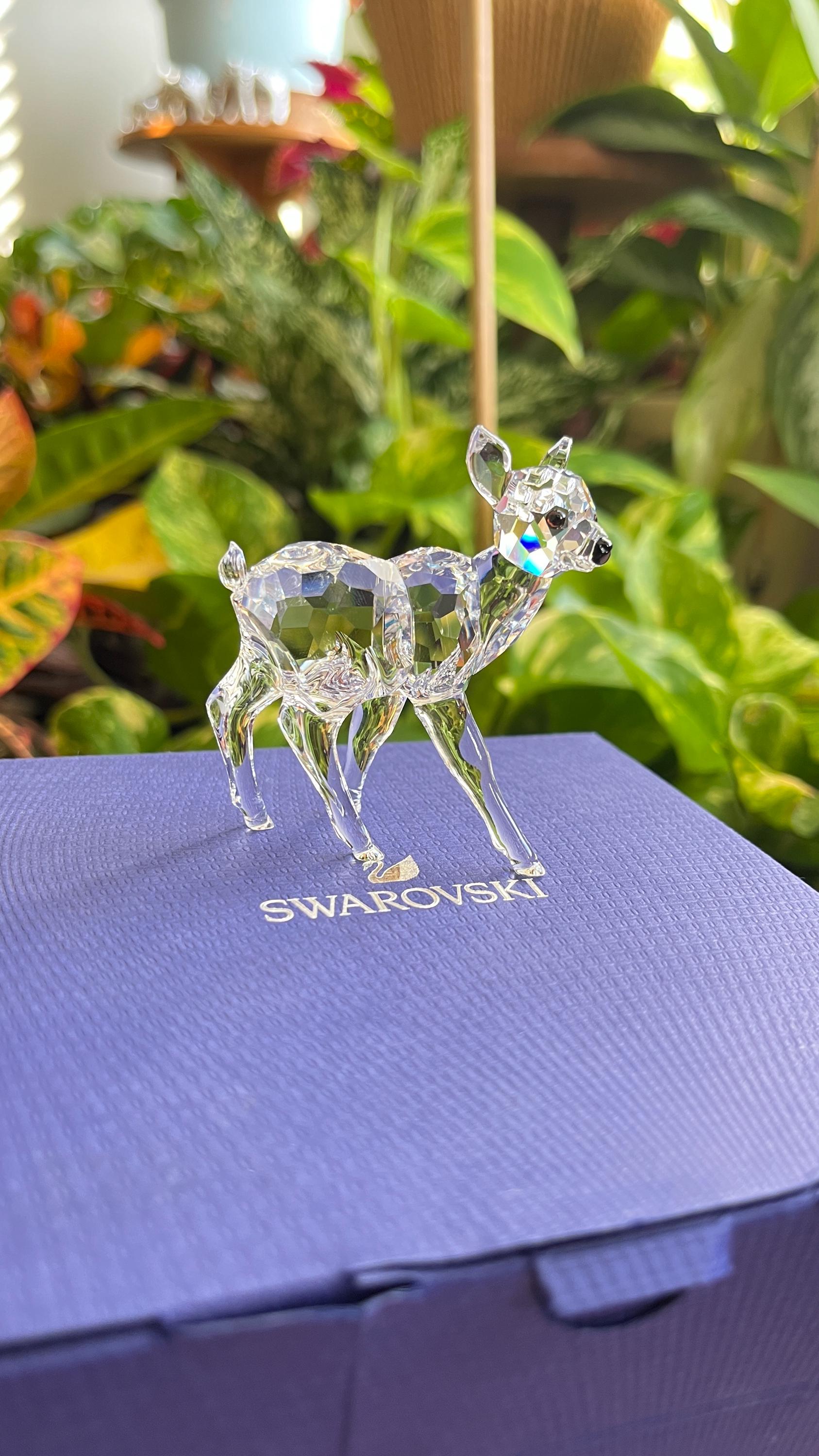 Swarovski Crystal Figurine Deer Fawn 235045 With Original Box and
