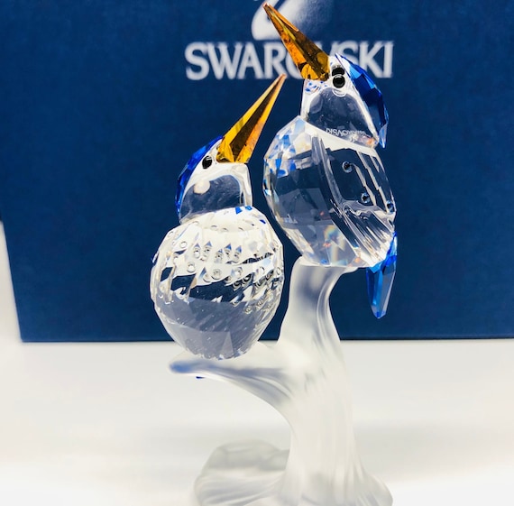 Swarovski MALACHITE KINGFISHERS FIGURINE 623323 New in Box - Etsy