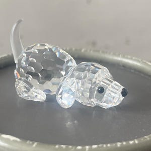 Swarovski crystal small dog figurine with box and COA