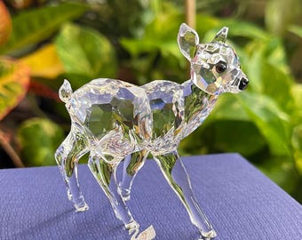 Swarovski Crystal Figurine Deer Fawn 235045 With Original Box and