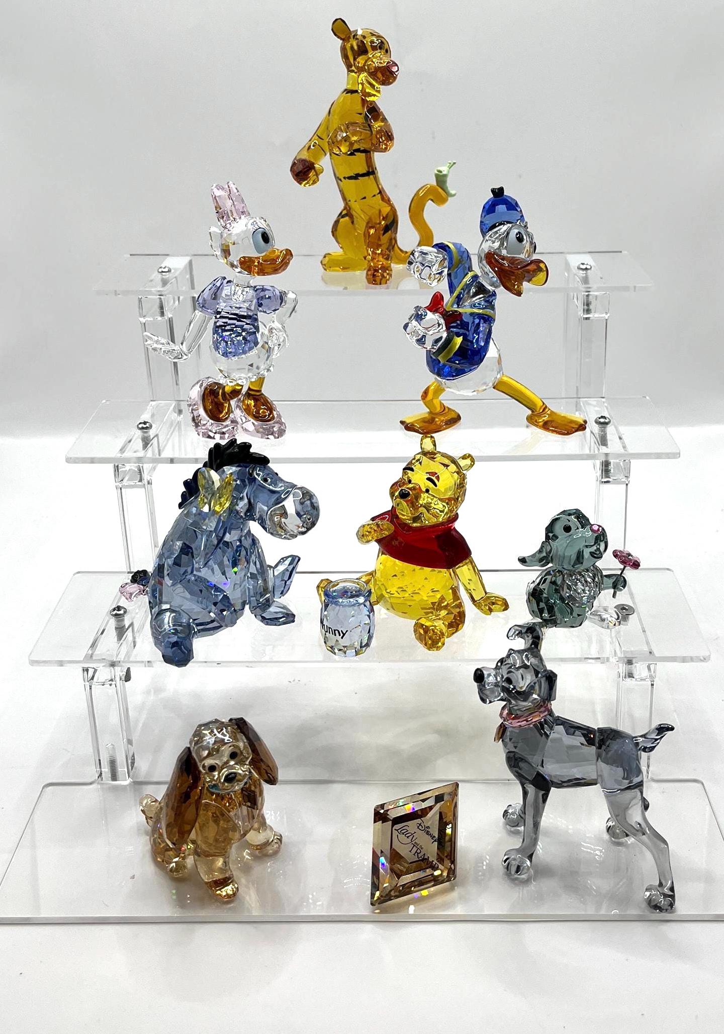 Swarovski Disney Tigger, Eyeore,winnie ,donald Duck and Daisy Duck