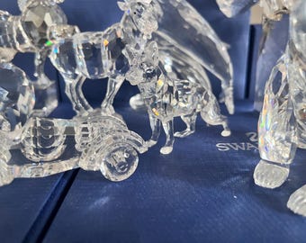 Swarovski Crystal Animal Figurine: Austria Swan Logo, Mint