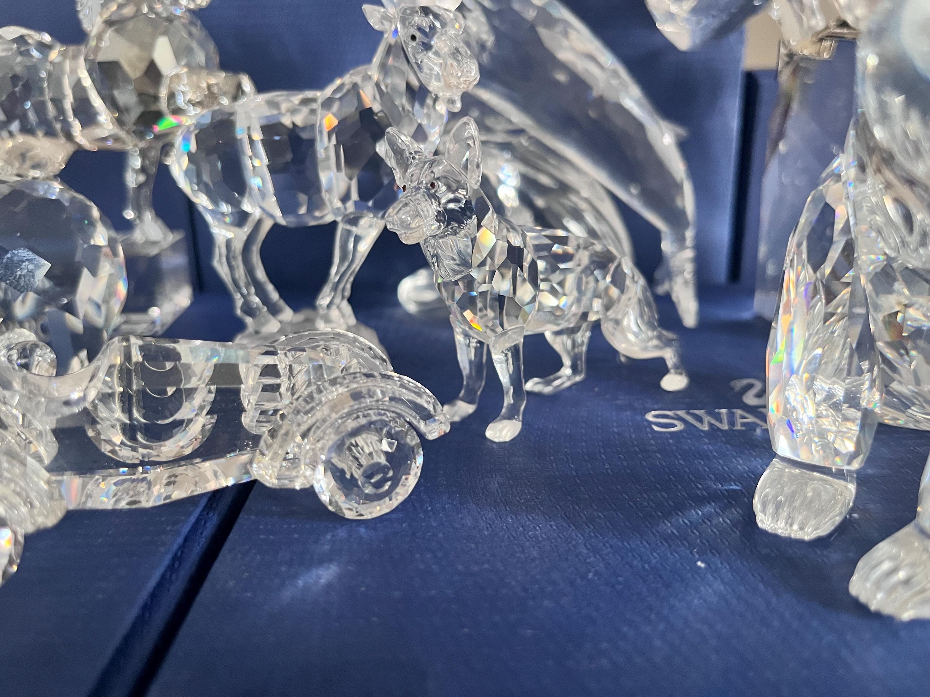 Swarovski Crystal Animal Figurine: Austria Swan Logo, Mint