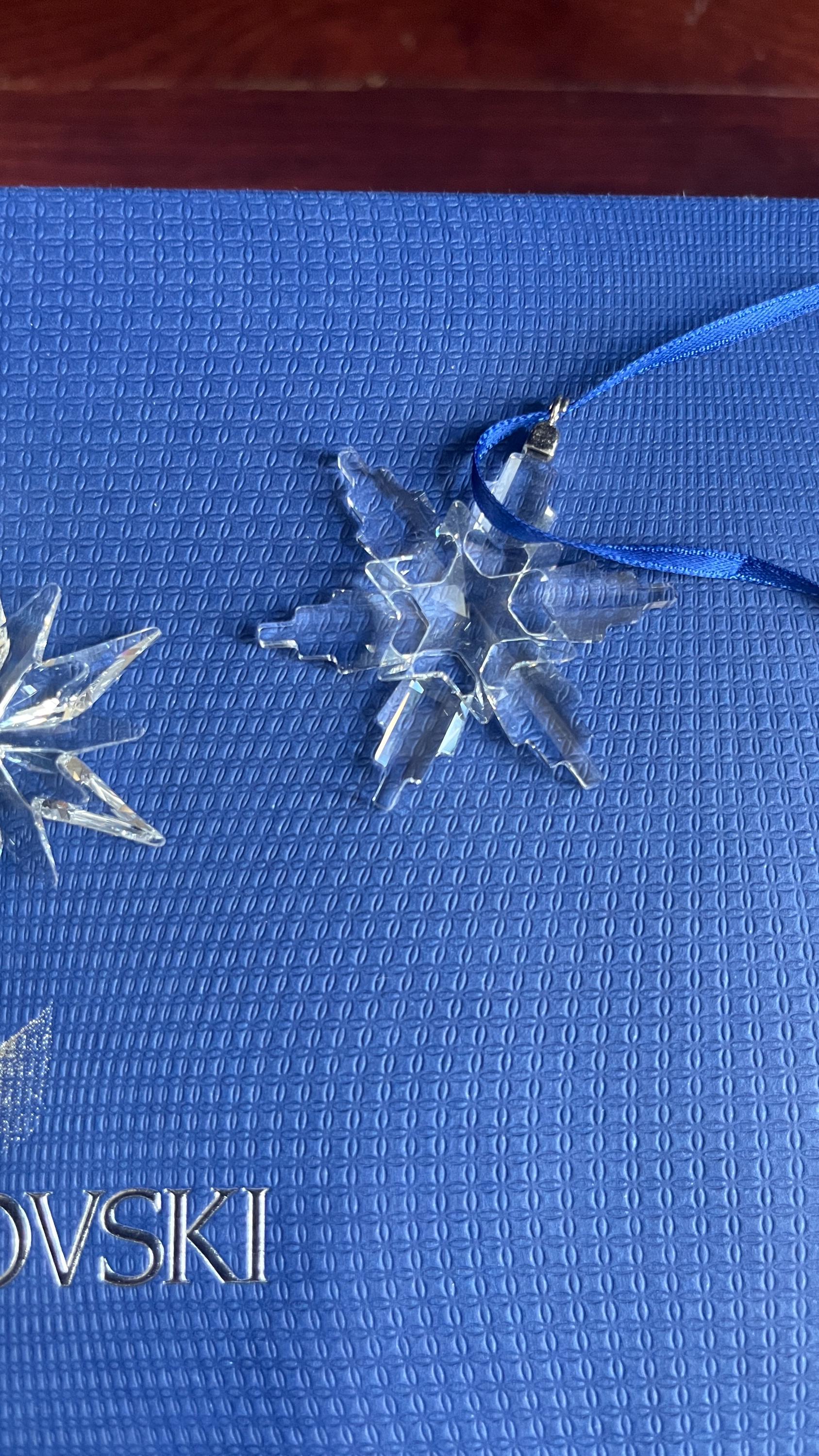 SWAROVSKI Crystal Set of 3 Small (2.75”)star Snowflake Christmas