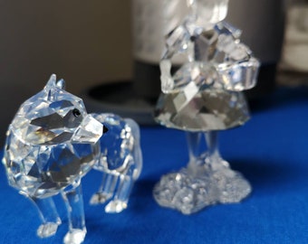 Swarovski Crystals Red Riding Hood Girl and Wolf W/ Box and COA - Etsy