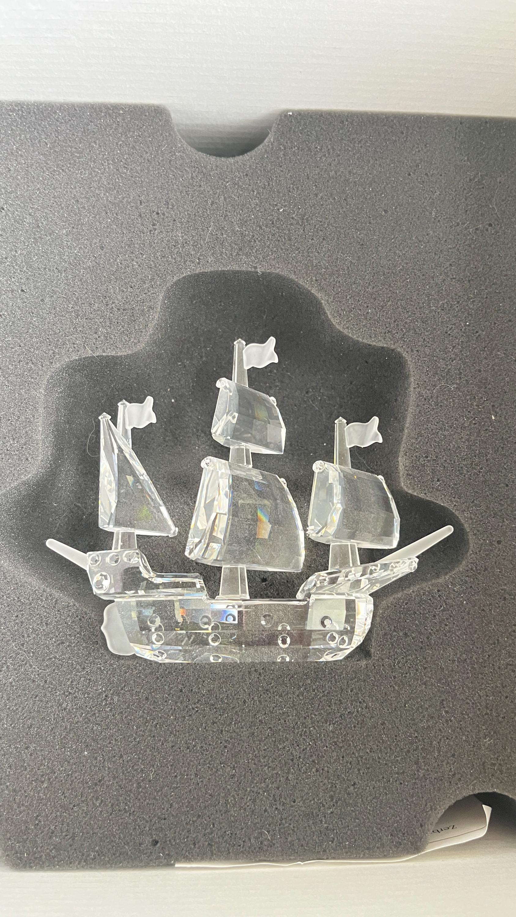 Swarovski Crystal Figurine - SANTA MARIA SHIP - Retired - With