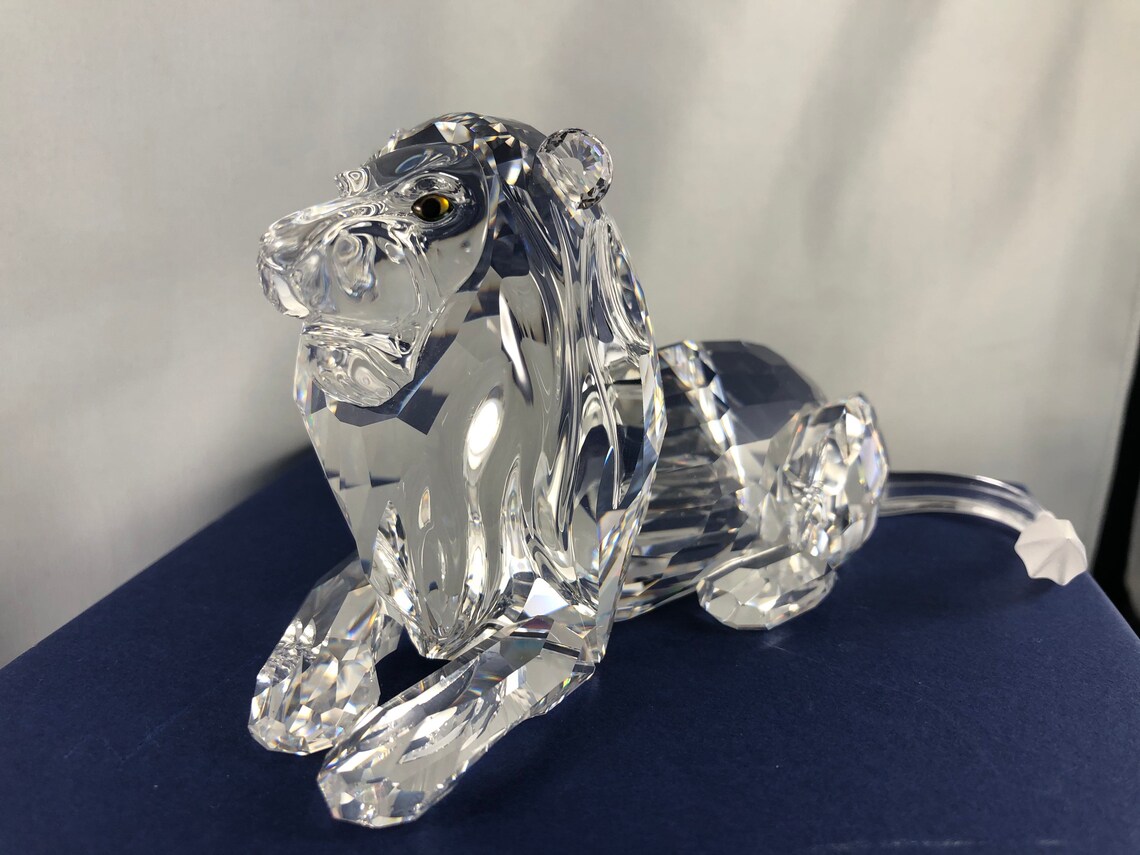 Swarovski Crystal 1995 Lion Inspiration Africa Figurine w/ Etsy