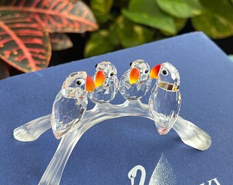 Swarovski Crystal Love Birds W/ Original Box and COA - Etsy