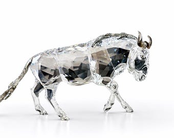 Vintage Swarovski Crystal Wildebeest Figurine, Model 933662 Retired Collection