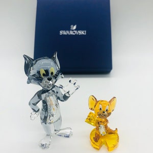 Swarovski Disney Tom and Jerry Cat and Mouse Figurines Brand New