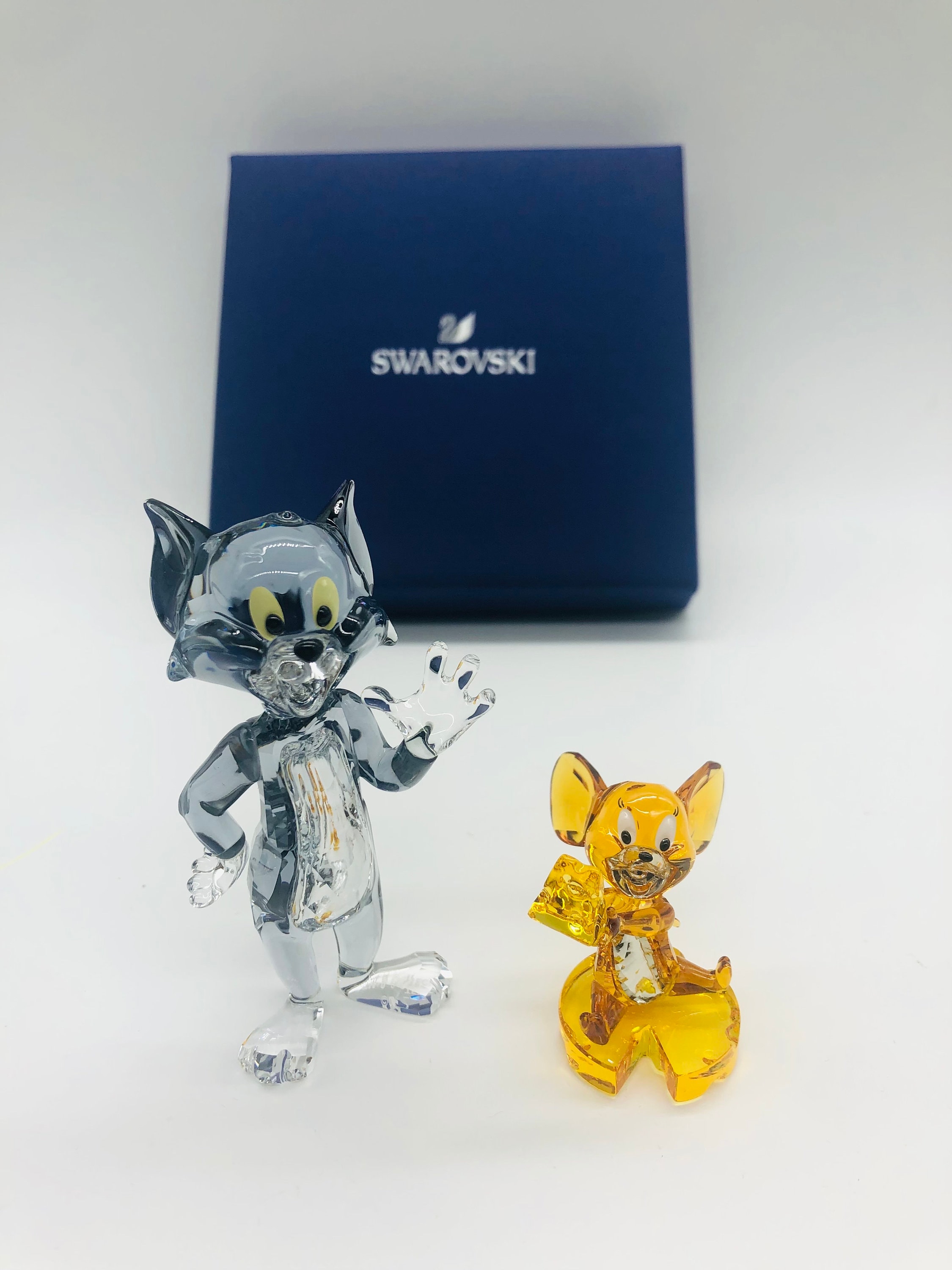 トムとジェリー SWAROVSKI 極美品】スワロフスキー トム トムとジェリー 置物 トム&ジェリー