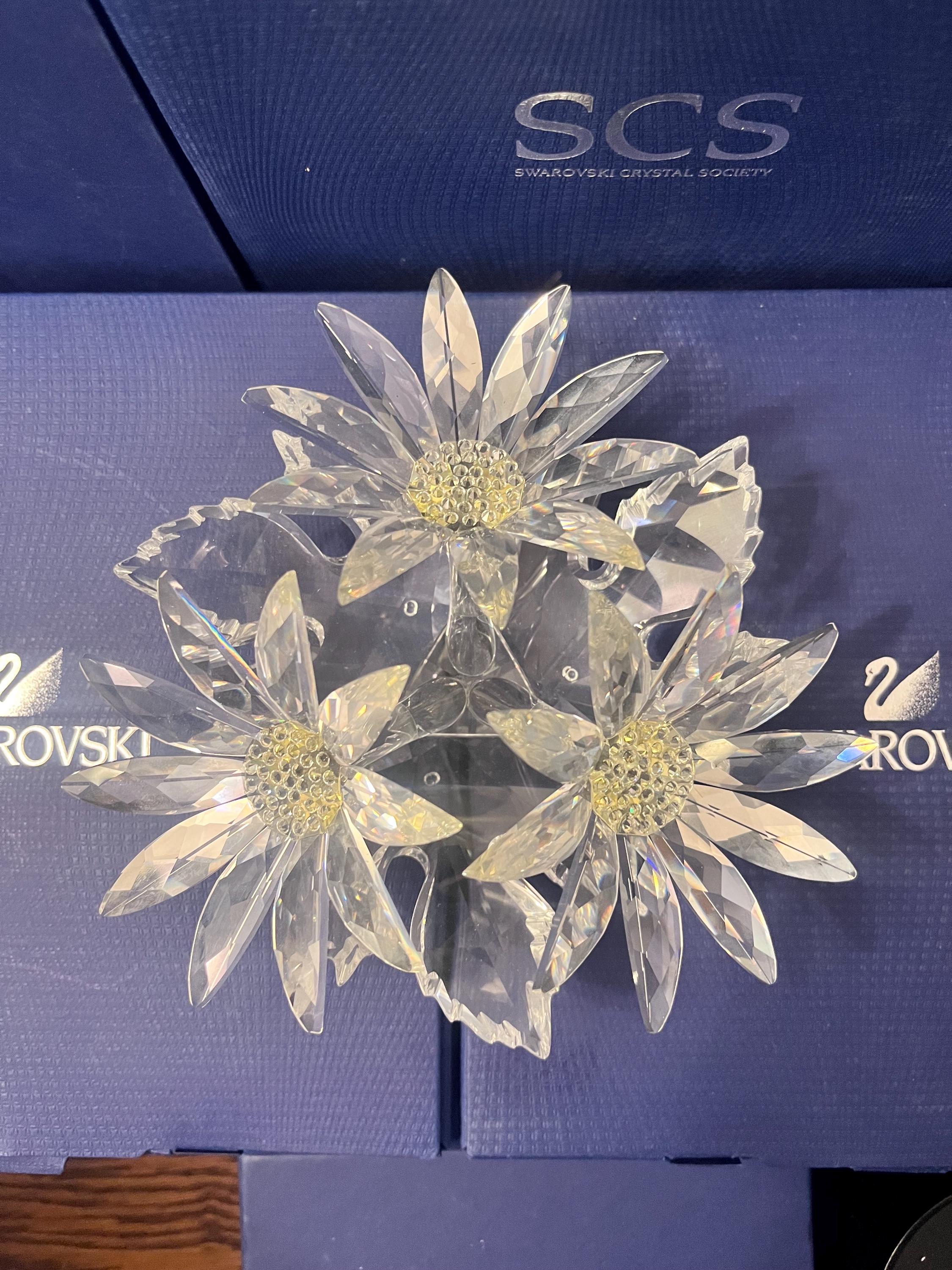 Swarovski Crystal Maxi Flower Arrangement 252976 Retired Vintage