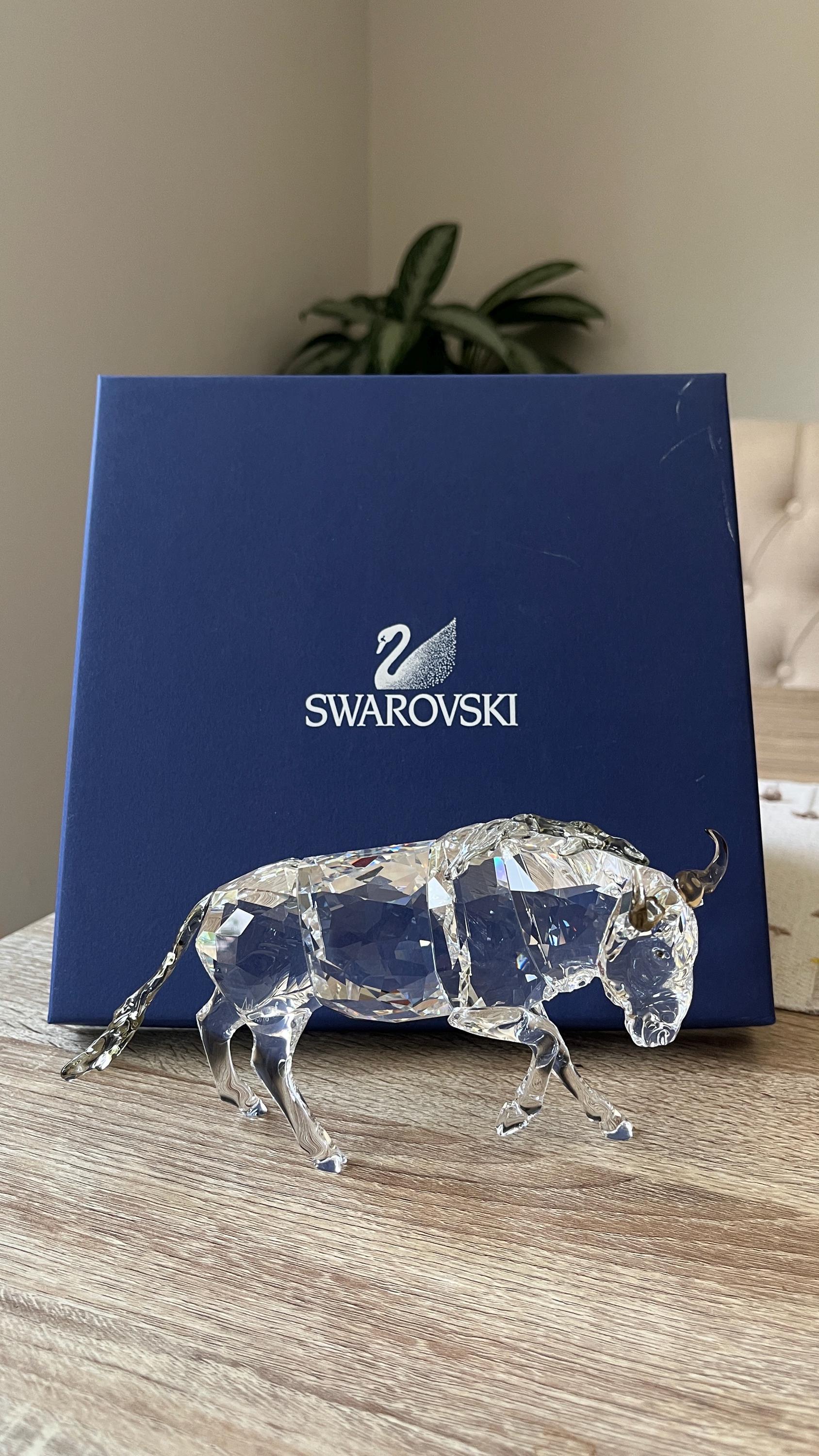 Vintage Swarovski Crystal Wildebeest Figurine, Model 933662