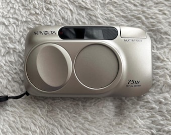 Minolta 75W Riva Zoom Point&Shoot Film Camera tested working