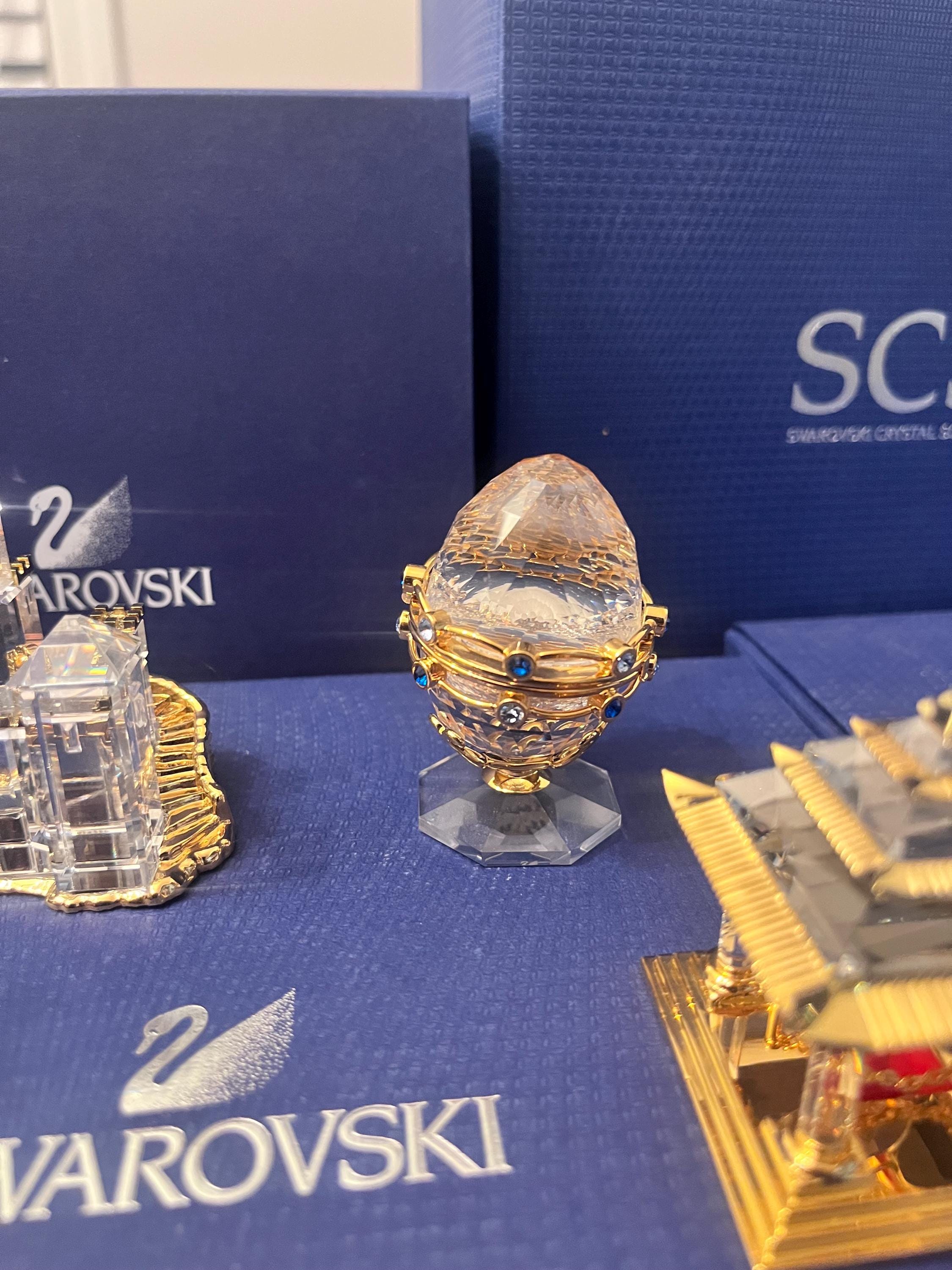 めい＆かいママ スワロフスキー　taiga 置物 Swarovski Crystal Memories Journey Set of 4 Japanese Temple
