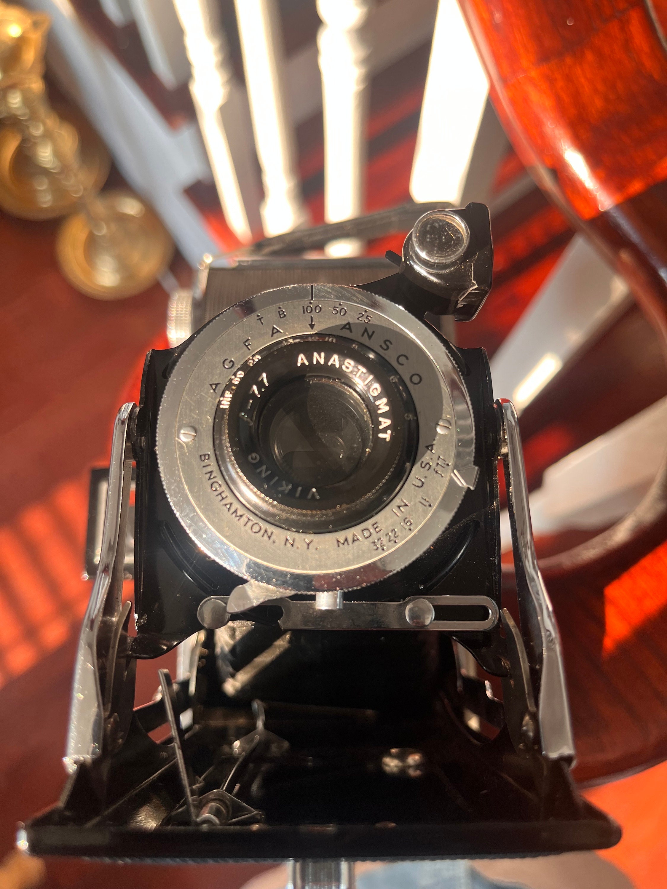 AGFA Ansco Viking Folding Camera Unique Red Button Untested - Etsy