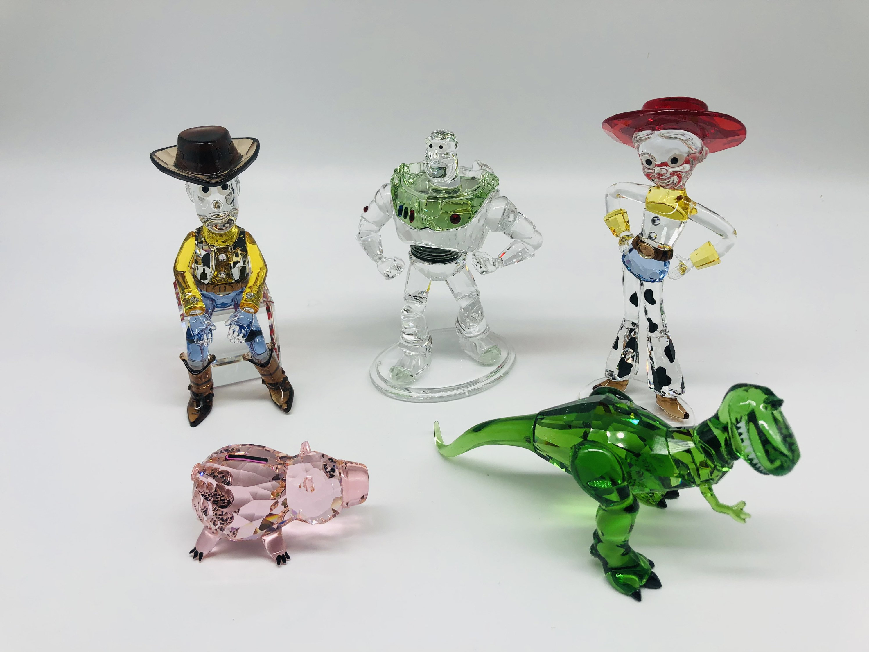 Swarovski Toy Story 5 Pieces Set Woody Jessy Buzz Rex and Ham