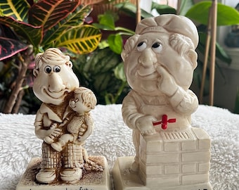 Pair of Russ Berrie Figurine - Fathers special - 1976