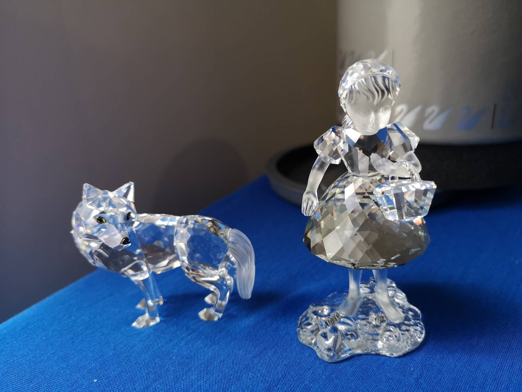 Swarovski Crystals Red Riding Hood Girl and Wolf W/ Box and COA - Etsy