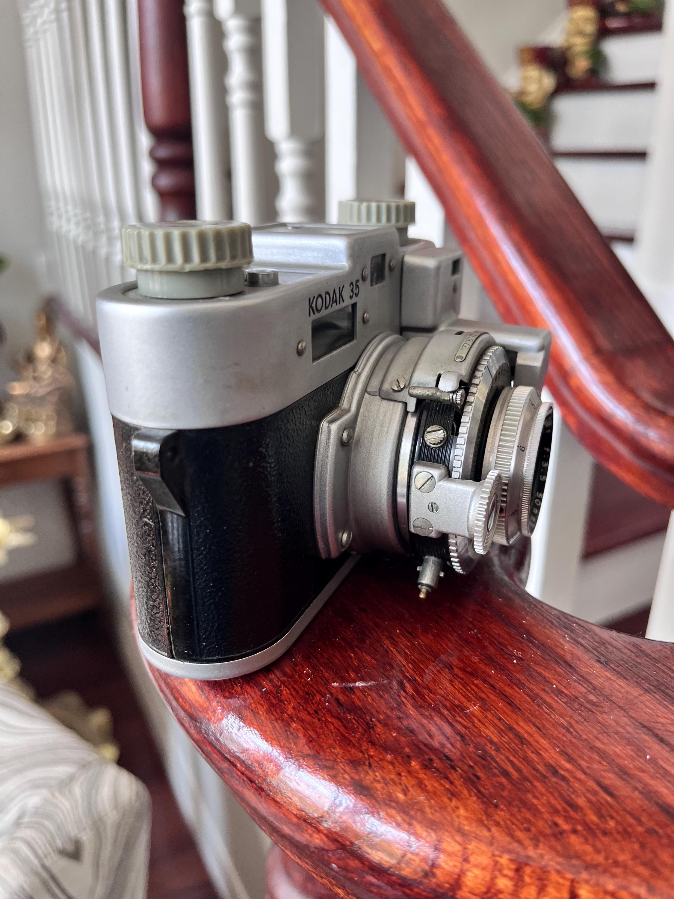 Vintage Kodak 35 RF Camera WWII 1940s Rangefinder - Prop or