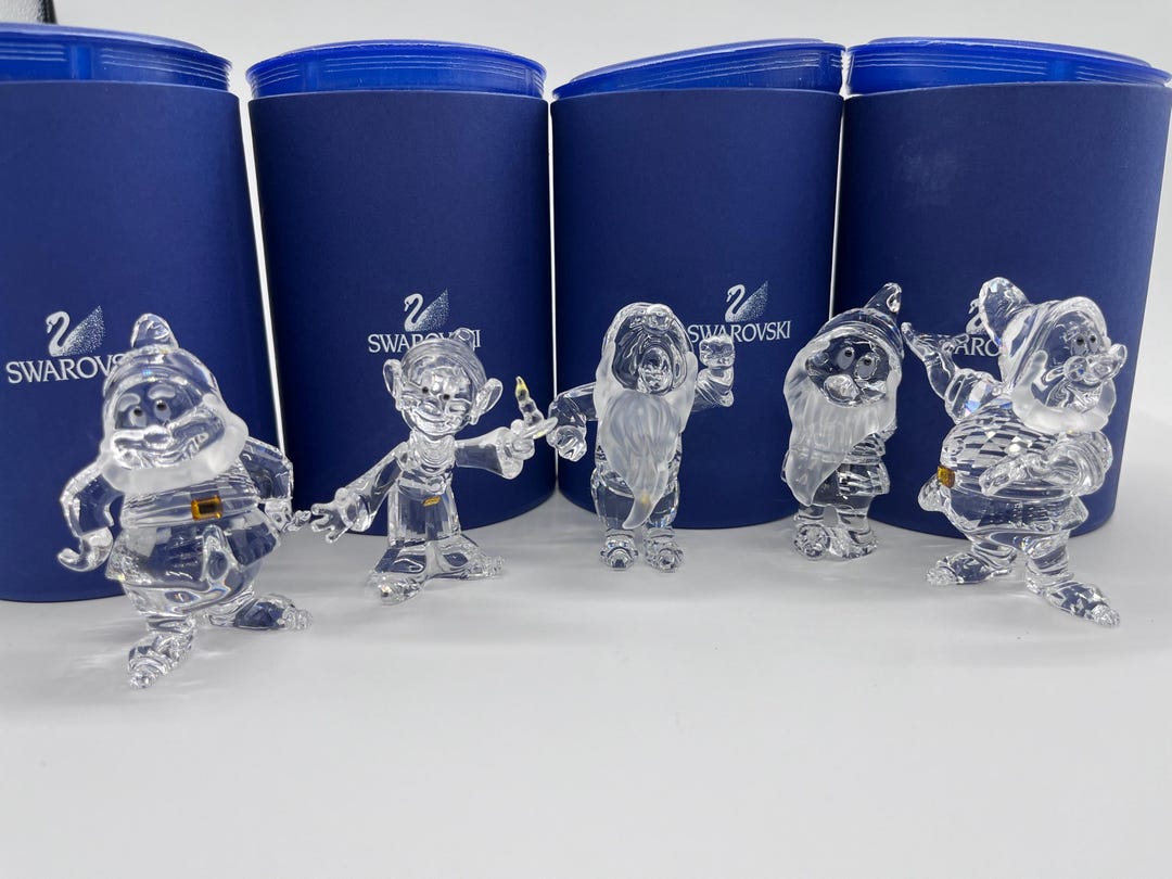 スワロフスキー　白雪姫　クリスタル Swarovski Snow White Dwarfs Doppy ,sleepy,happy - Etsy
