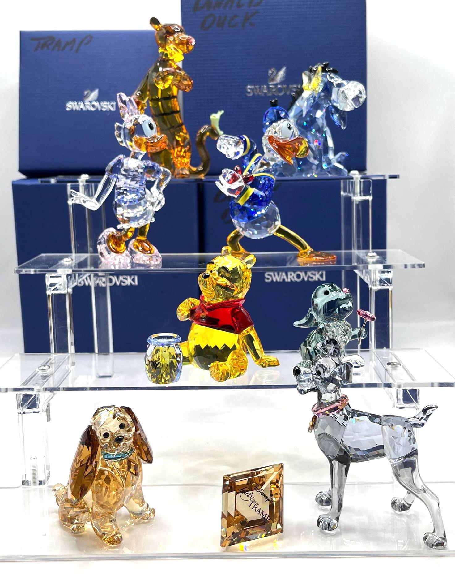 Swarovski Disney Tigger, Eyeore,winnie ,donald Duck and Daisy Duck