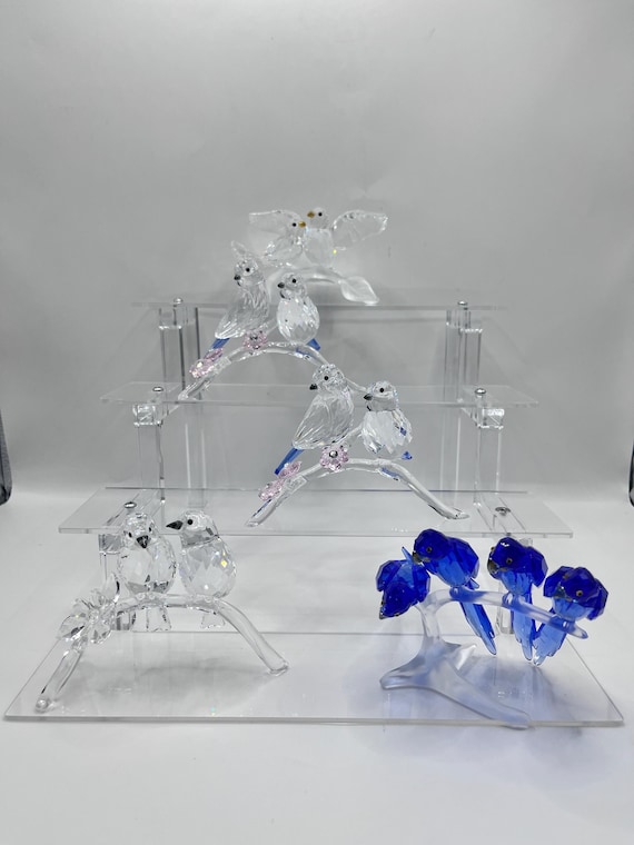 Swarovski Crystal Turtle Doves,blue Tits ,white Eyes and Blue