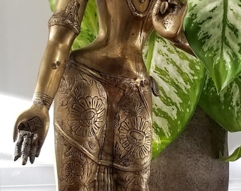 Handmade Brass Goddess statue